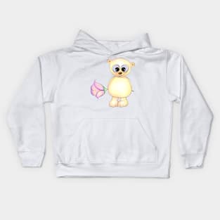 Teddy bear and flower Kids Hoodie